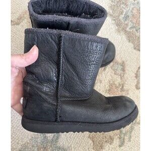 Ugg Australia Shearling Kids Winter Boots Black Size 2 Girls